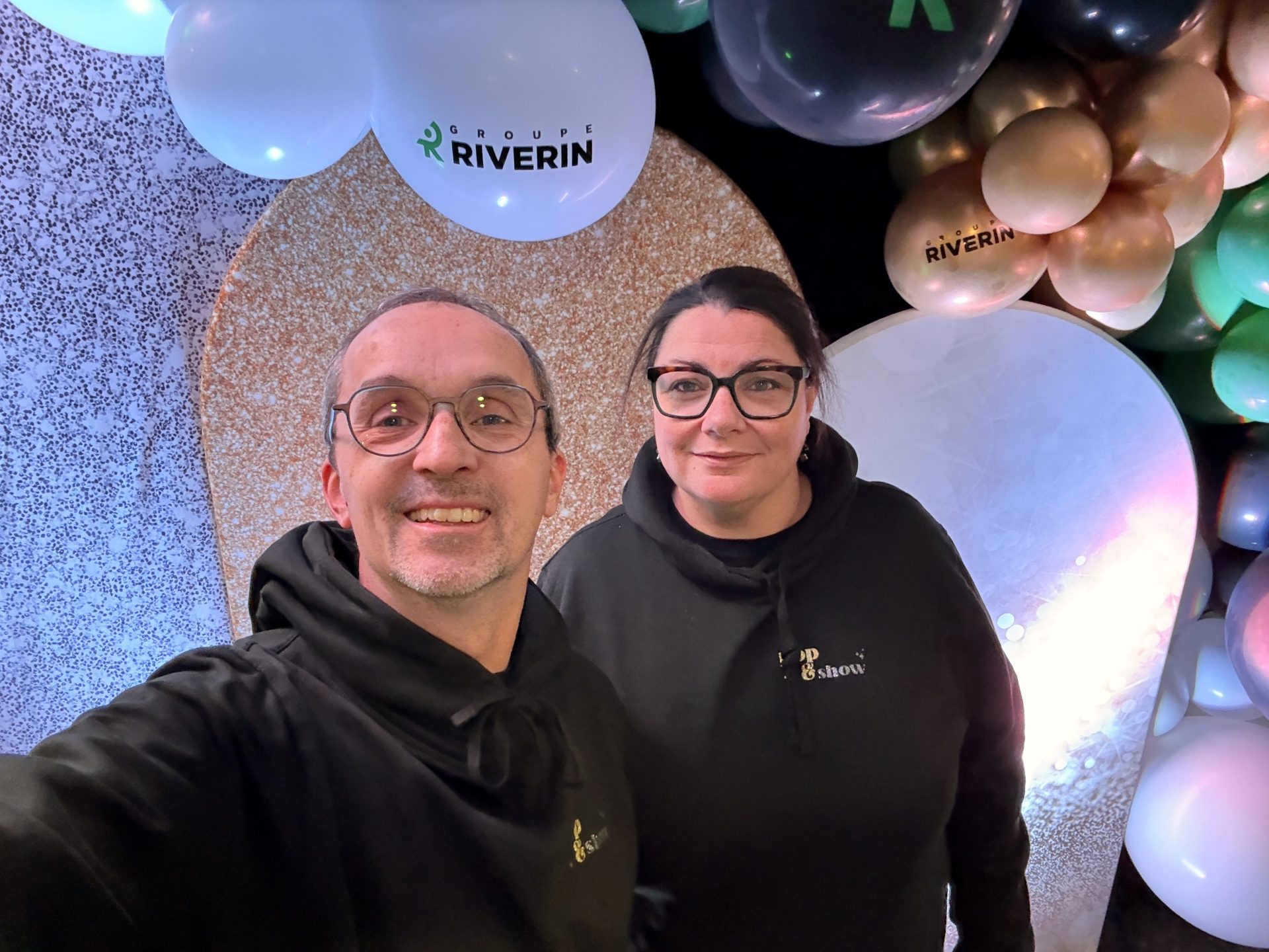 Patrice et Sylvie, fondateurs de Pop & Show Photobooth, au gala Groupe Riverin
